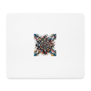 Abstraktes Muster Blüte - Mousepad (Querformat) - Weiß - Vorne