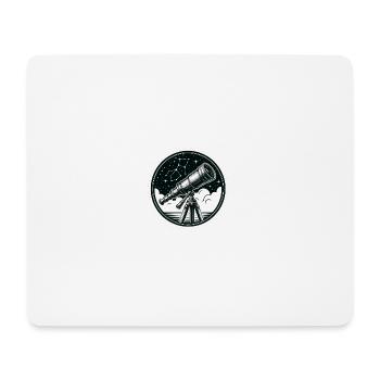 Telescope in front of the night sky - Mouse Pad (horizontal) - white - Front