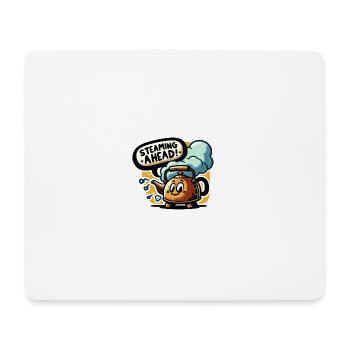 À la vapeur - Tapis de souris (format paysage) - blanc - Devant