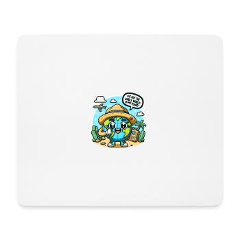Le monde dans mes plans - Tapis de souris (format paysage) - blanc - Devant