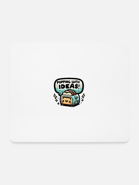 Popping With Ideas - Mousepad (Querformat) - Weiß