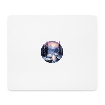 Winter Magic Landscape - Mouse Pad (horizontal) - white - Front