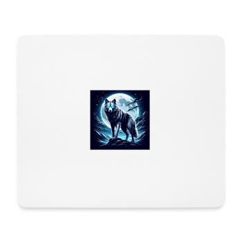 Einsamer Wolf - Mousepad (Querformat) - Weiß - Vorne