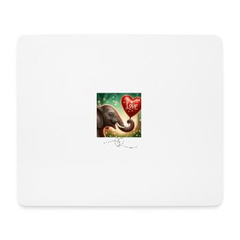 Elephant Love - Mouse Pad (horizontal) - white - Front