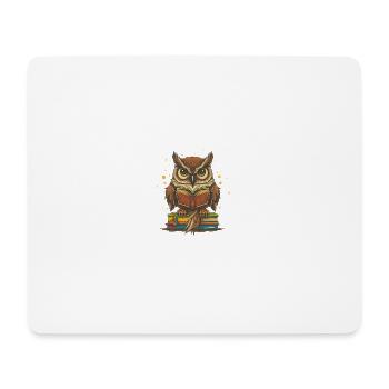Hibou d’étude - Tapis de souris (format paysage) - blanc - Devant