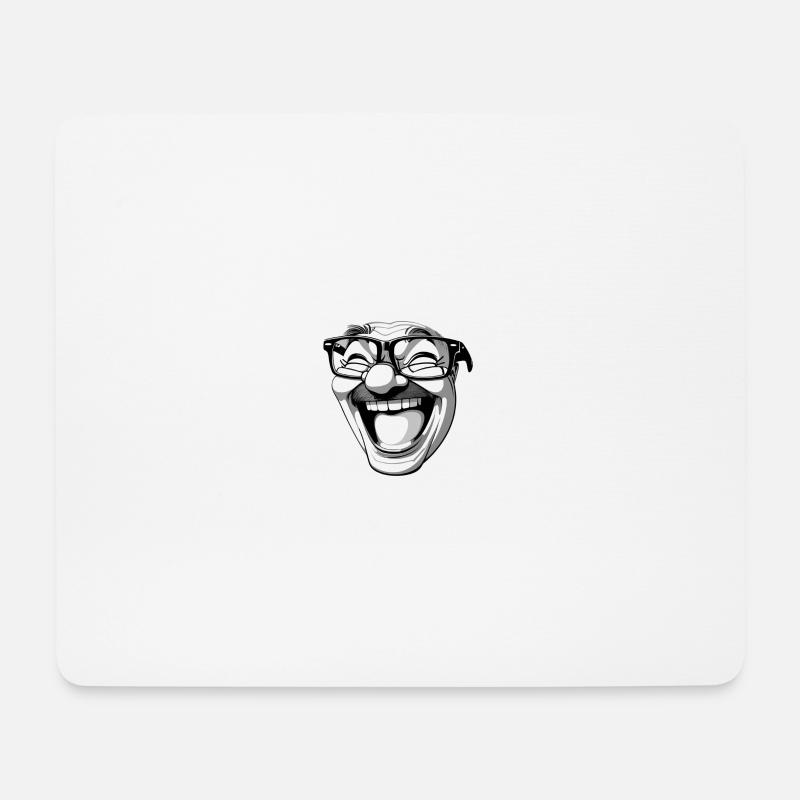 Lustiges Gesicht! - Mousepad (Querformat) - Weiß