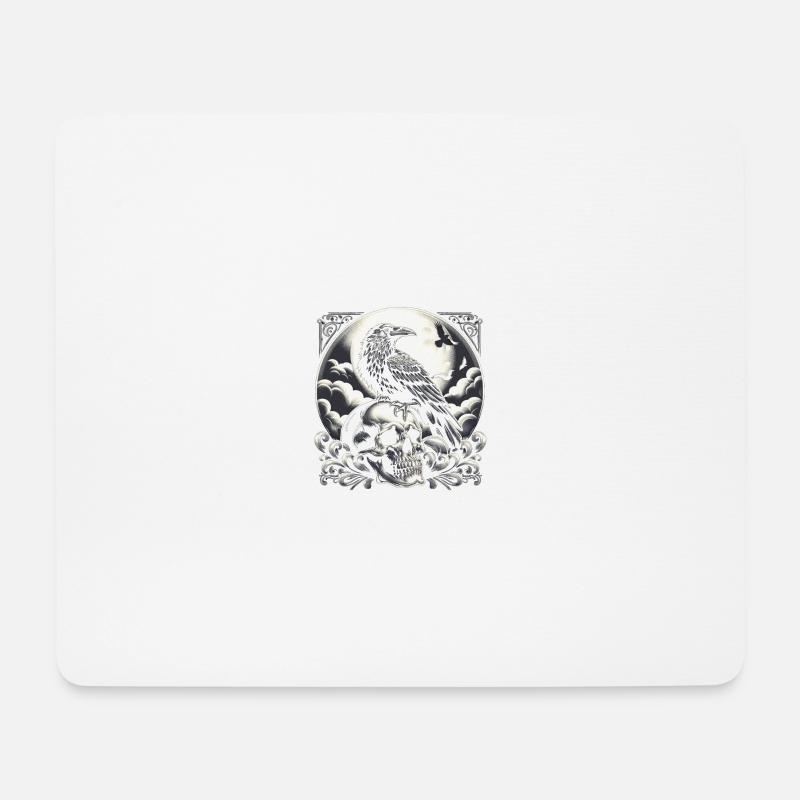 Finsternis der Rabenvögel - Mousepad (Querformat) - Weiß
