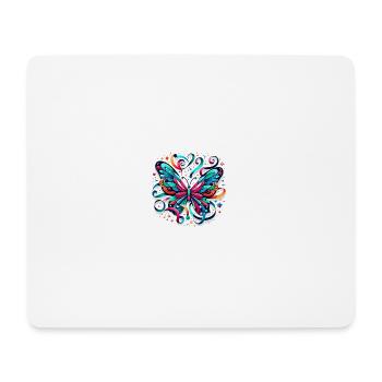 Bunter Schmetterling - Mousepad (Querformat) - Weiß - Vorne