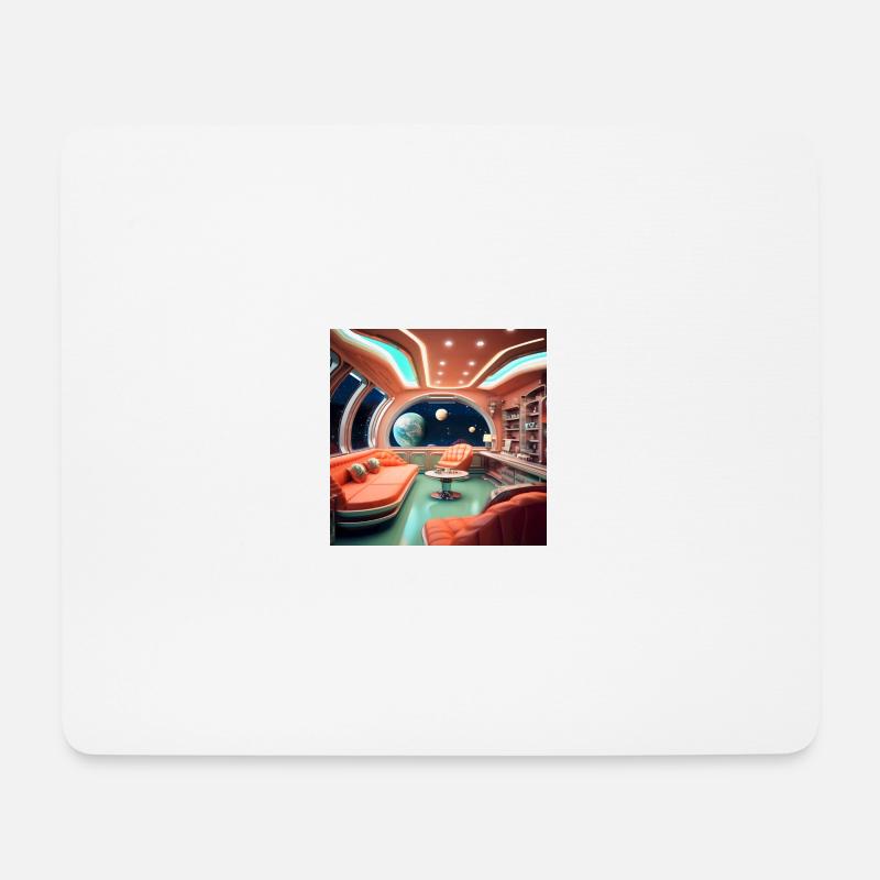Interieur der Zukunft - Mousepad (Querformat) - Weiß