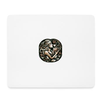 love for coffee - Mousepad (Querformat) - Weiß - Vorne