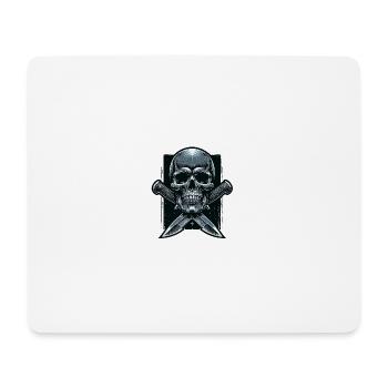 Stealth Strike: Skull and Crossed Daggers - Mouse Pad (horizontal) - white - Front