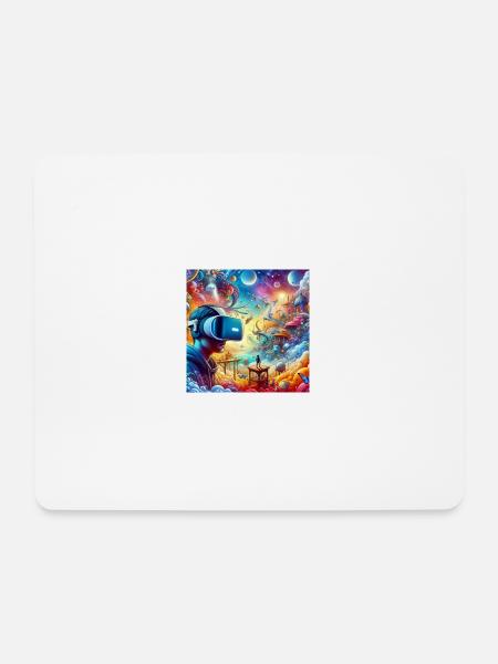 Metaverse - Mousepad (Querformat) - Weiß