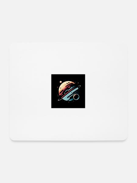 Kosmische Eleganz - Mousepad (Querformat) - Weiß