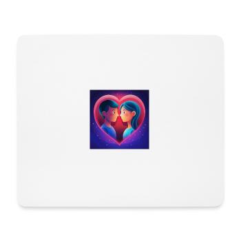 love - Tapis de souris (format paysage) - blanc - Devant