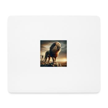 Lion - Tapis de souris (format paysage) - blanc - Devant