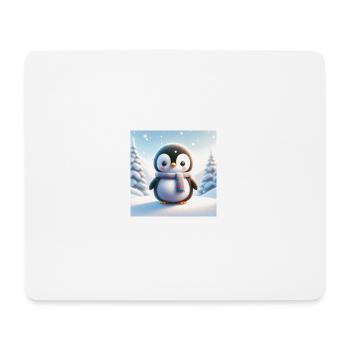 Pingouins neige - Tapis de souris (format paysage) - blanc - Devant