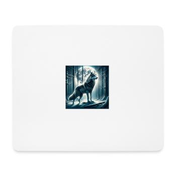 Loup - Tapis de souris (format paysage) - blanc - Devant