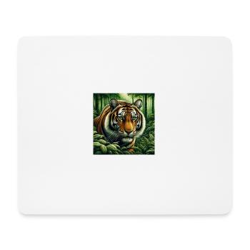 Tigre - Tapis de souris (format paysage) - blanc - Devant