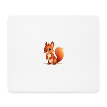 Cute squirrel for kids and babies - Mouse Pad (horizontal) - white - Front