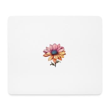Beautiful flower with red and yellow accent - Mouse Pad (horizontal) - white - Front