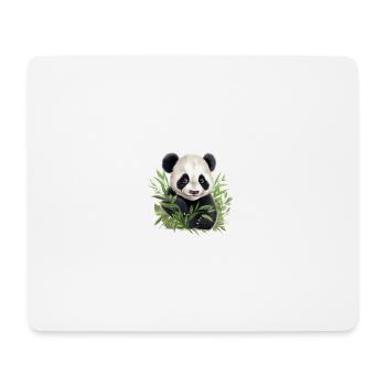 Süßer Panda schaut aus einem Busch - Mousepad (Querformat) - Weiß - Vorne