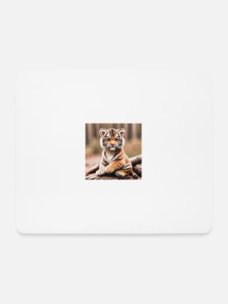 Tiger 01 - Mousepad (Querformat) - Weiß