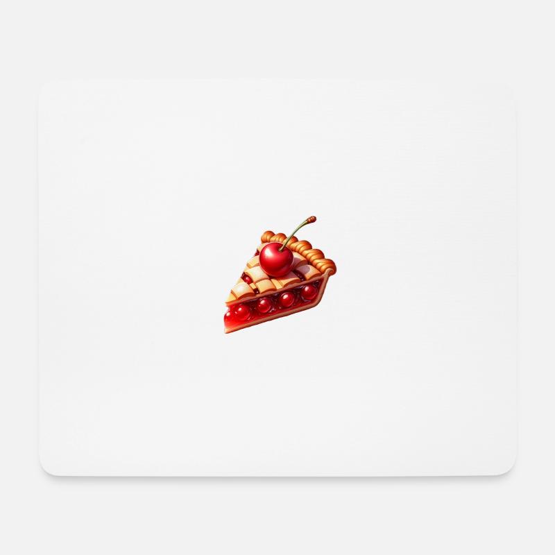 Kirschkuchen - Mousepad (Querformat) - Weiß