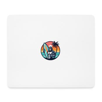Planche de surf Gorilla - Tapis de souris (format paysage) - blanc - Devant