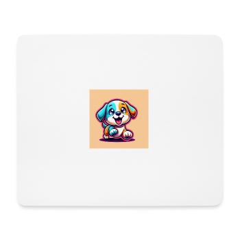 playful puppy 1 - Mouse Pad (horizontal) - white - Front