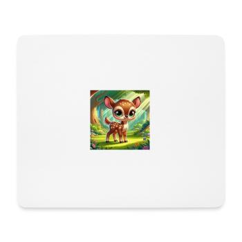 cartoon fawn - Mouse Pad (horizontal) - white - Front