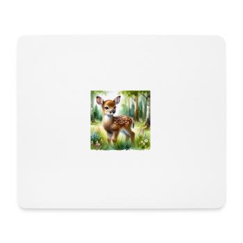 faon doux - Tapis de souris (format paysage) - blanc - Devant