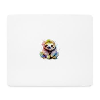 watercolor sloth - Mousepad (Querformat) - Weiß - Vorne