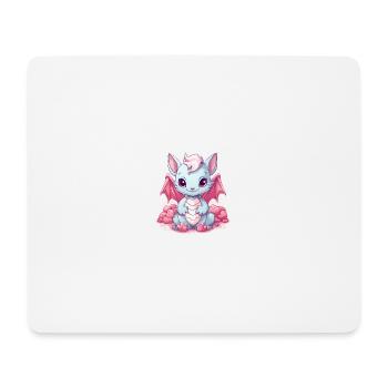 Kawaii Dragon - Tapis de souris (format paysage) - blanc - Devant