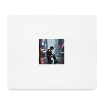 Sad Girl in the rain - Mousepad (Querformat) - Weiß - Vorne