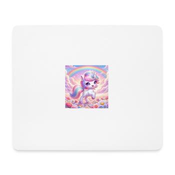 Licorne de dessin animé 2 - Tapis de souris (format paysage) - blanc - Devant