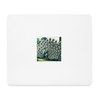 Paon - Tapis de souris (format paysage) - blanc - Devant