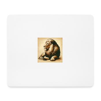 Lion - Tapis de souris (format paysage) - blanc - Devant