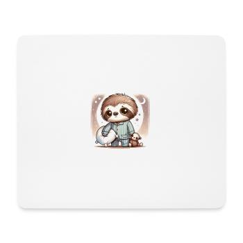 Müdes Faultier - Mousepad (Querformat) - Weiß - Vorne