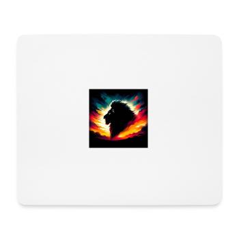 Silhouette Lion - Mouse Pad (horizontal) - white - Front