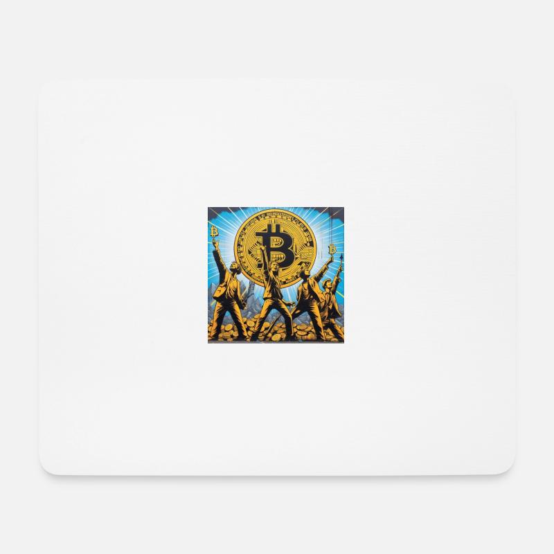 bitcoin - Mousepad (Querformat) - Weiß