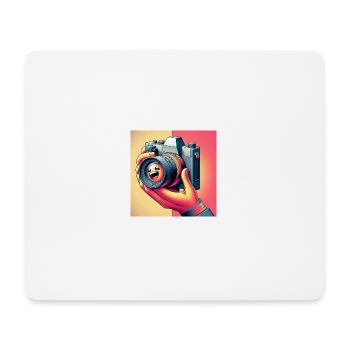 Retro-Kamera - Mousepad (Querformat) - Weiß - Vorne