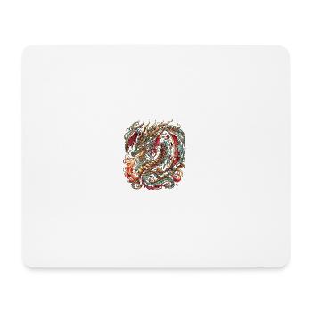 Smaragdgrüner Inferno-Drache - Mousepad (Querformat) - Weiß - Vorne