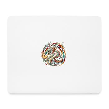 Crimson Flame Dragon - Mouse Pad (horizontal) - white - Front