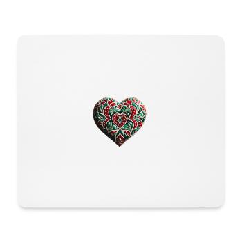 Maroc coeur art mural traditionnel - Tapis de souris (format paysage) - blanc - Devant