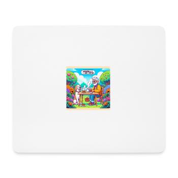 Friedlicher Großvater - mentally I am here - Mousepad (Querformat) - Weiß - Vorne