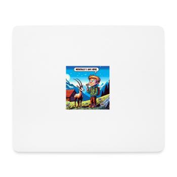 Ziegenjunge - mentally I am here - Mousepad (Querformat) - Weiß - Vorne