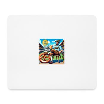 Biergarten - mentally I am here - Mousepad (Querformat) - Weiß - Vorne