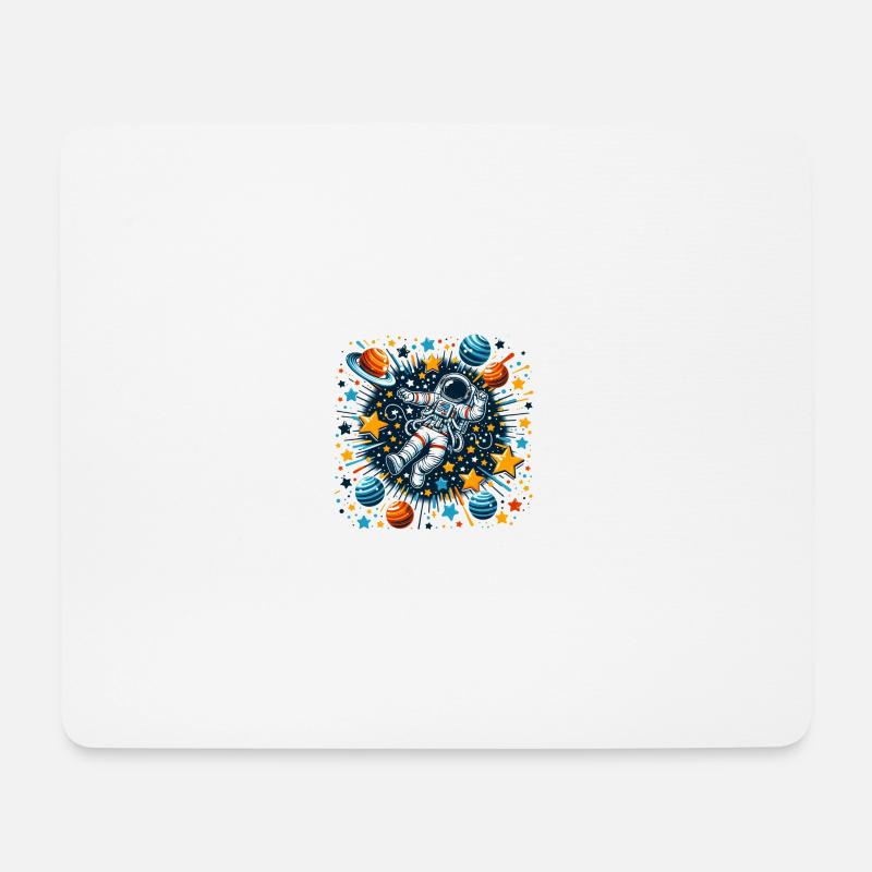 Astronaut in space - Mousepad (Querformat) - Weiß