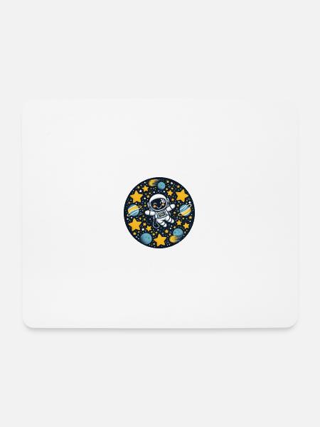 Astronaut kid in space - Mouse Pad (horizontal) - white