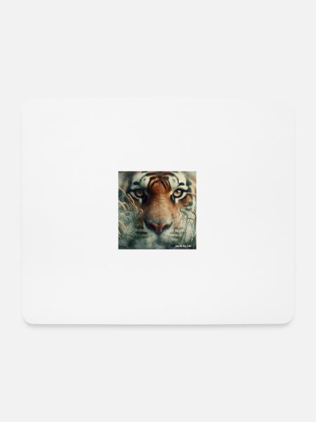 Tiger Liebe ......Artenschutz - Mousepad (Querformat) - Weiß